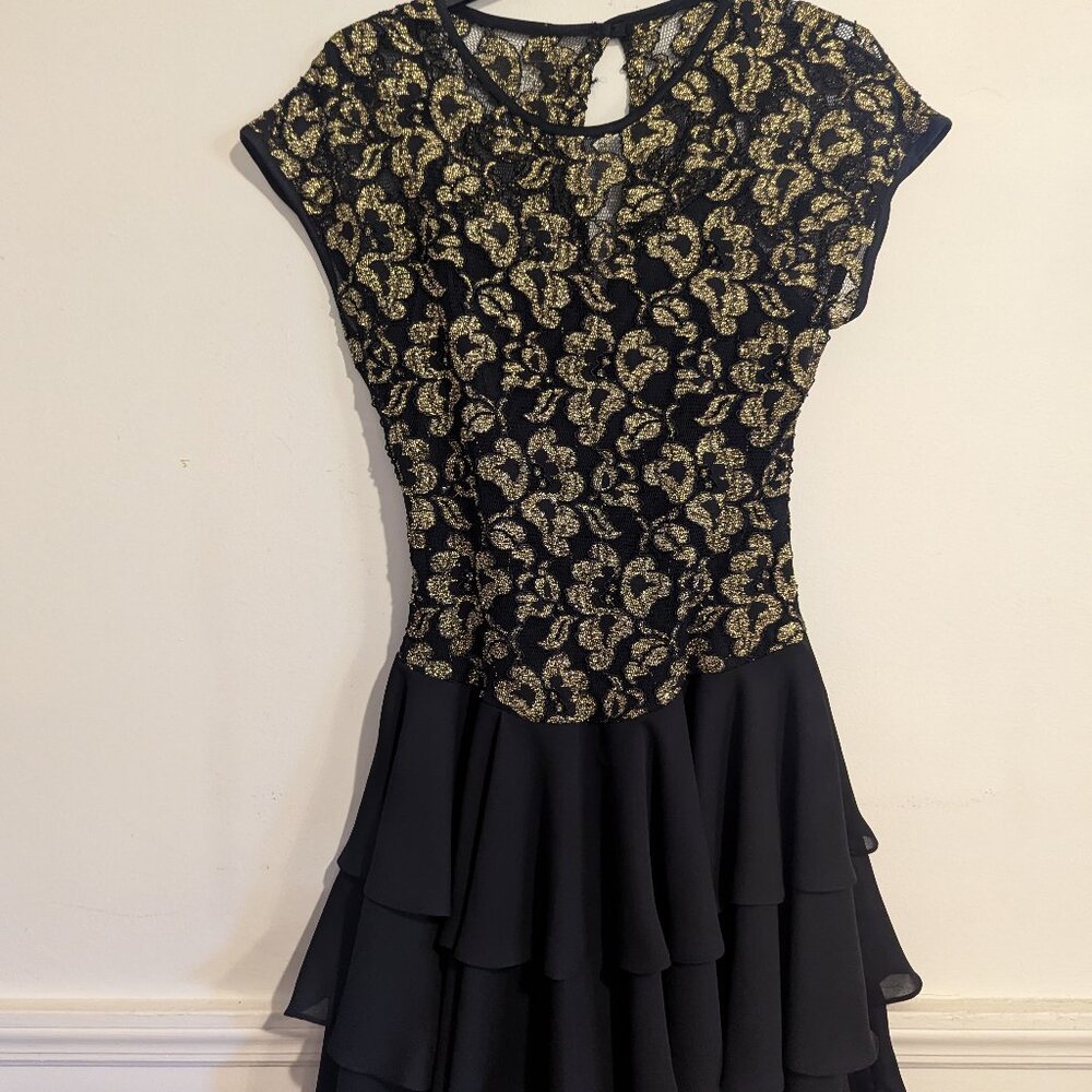 Vintage gold and black dress